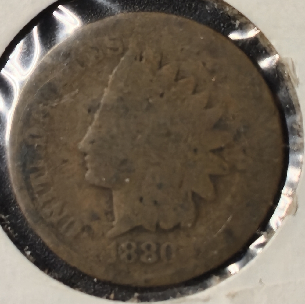 🦅 1880 Indian Head Cent - Vintage Copper Coin